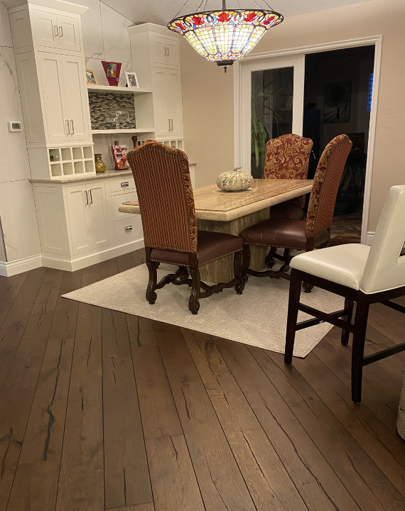 installed hardwood flooring in home