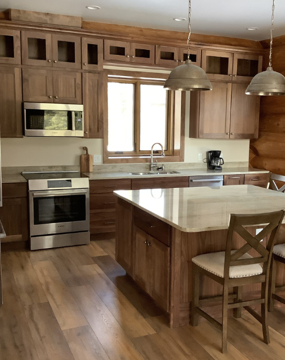 Installed luxury vinyl flooring in home